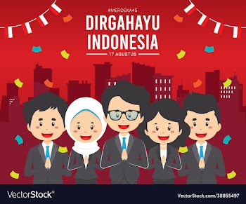 indonesian independence day with business people