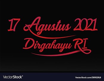 indonesian local red lettering 17 agustus 2021