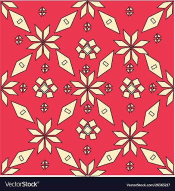 Indonesian tradisional songket fabric pattern vector image