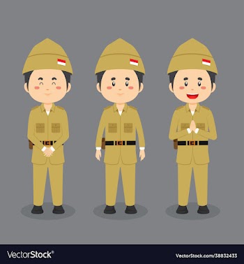 indonesian warrior character with various