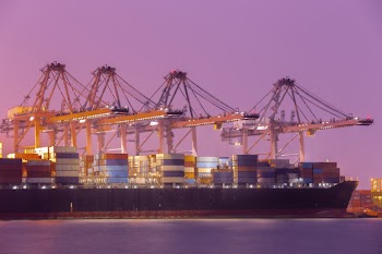 Industrial container cargo freight ship at habor for logistic import export Free Photo