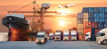Industrial Container Cargo freight ship for Logistic Import Export concept