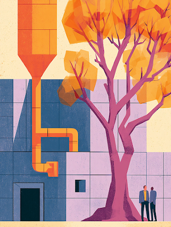Industrial Harmony: Nature Meets Technology
