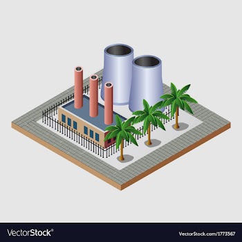  					Industrial town vector image														