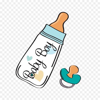 Infant Baby bottle Pacifier Baby announcement - Hand-painted bottle nipple image 