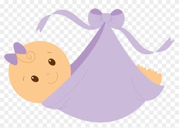Infant Baby Shower Girl Clip Art - Baby Shower Clip Art Girl