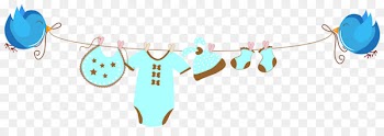 Infant Banner Child Illustration - Baby clothes drying vector 