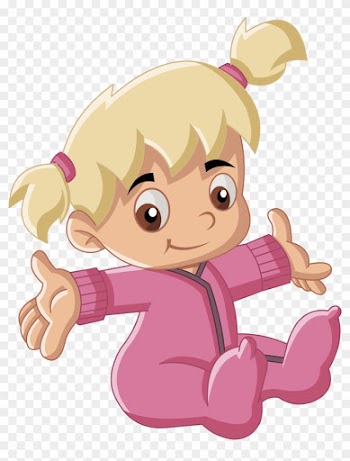 Infant Boy Child Cartoon Illustration - Baby Animation Girl And Boy
