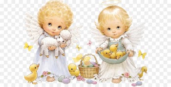 Infant Child Diaper Toddler Light skin - Cute Easter Angels Clipart 