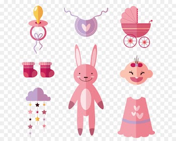 Infant Clip art - Pink Baby Tableware 