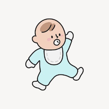 Infant clipart, Caucasian baby illustration | Free PSD - rawpixel