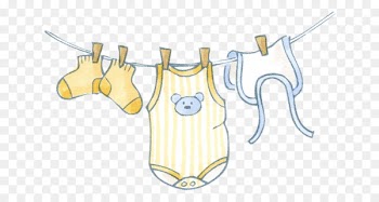 Infant clothing Clip art - Hanging baby clothes 