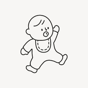 Infant doodle clipart, baby illustration | Free Vector Illustration - rawpixel