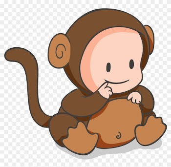 Infant Monkey Clip Art - Lil Monkey Fun Quote Cute Baby Mon Oval Ornament