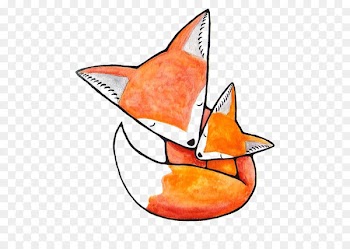 Infant Mother Fox Drawing Clip art - Red Fox 