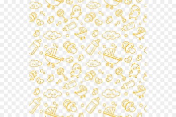 Infant Toy Drawing - Orange stick figure baby toys background 