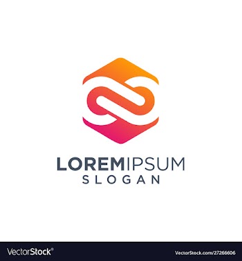 Infinity hexagon icon logo design vector image