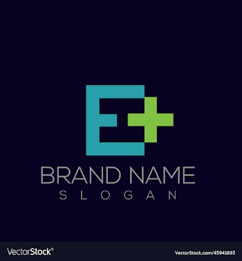 infinity letter eh plus logo template