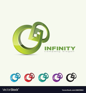 Infinity logo symbol vector image