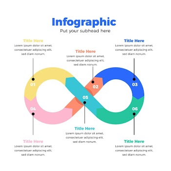 Infinity loop infographic Free Vector