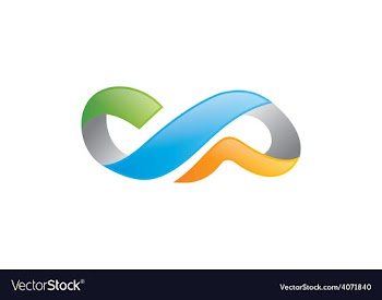  					Infinity ribbon technology logo vector image														
