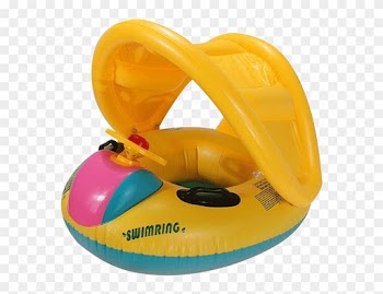 Inflatable Boat Pool Float - Badring Baby