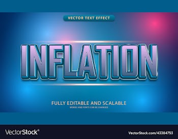 inflation text effect editable eps file