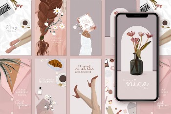 Influencer Instagram story template, pink | Free Vector - rawpixel