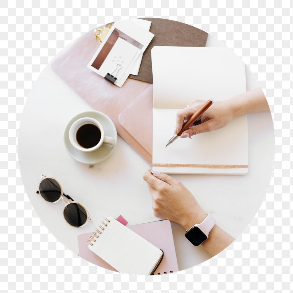 Influencer working png badge sticker, | Free PNG - rawpixel