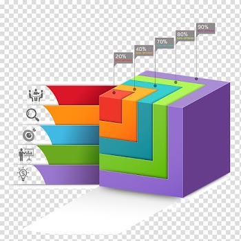 Infographic 3D computer graphics Three-dimensional space, color information map transparent background PNG clipart