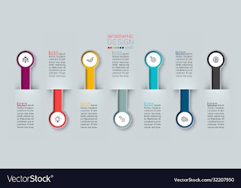 infographic 3d long circle label infograph