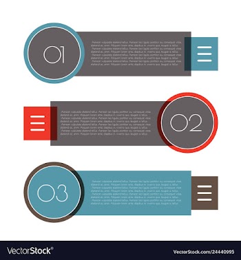 Infographic arrows with 3 step up options and vector image