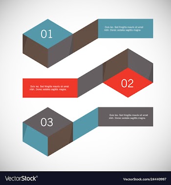 Infographic arrows with 3 step up options and vector image