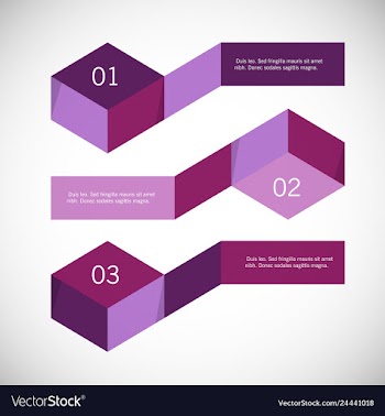 Infographic arrows with 3 step up options and vector image