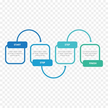 Infographic Chart Diagram Illustration - Vector Bend Arrow Information Sheet 