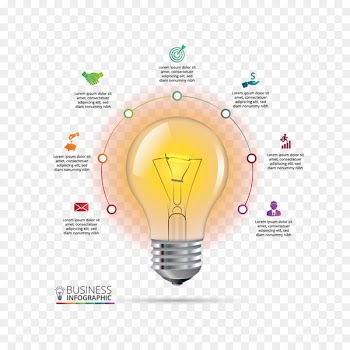 Infographic Chart Incandescent light bulb Diagram - Vector material bulb ppt 