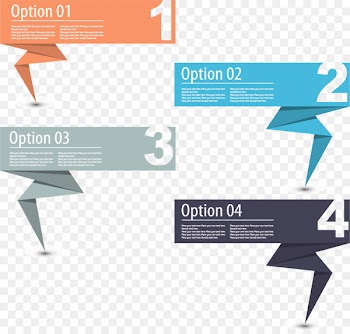 Infographic Chart Template - Four-color ribbon material 