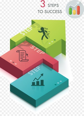 Infographic Chart Template - Vector creative design work three-step diagram 