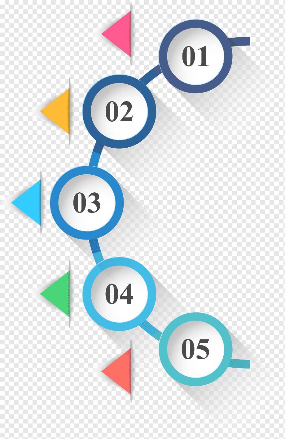 Infographic Circle Icon, Circles and triangles infographics PPT, 01-05 text, blue, angle, 3D Computer Graphics png