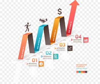 Infographic Diagram Business Template - FIG arrow fluctuations 