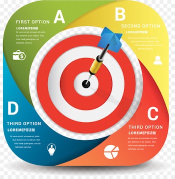Infographic Diagram Icon - Darts target step diagram 