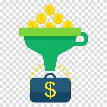 Infographic Funnel Sales process, mony transparent background PNG clipart