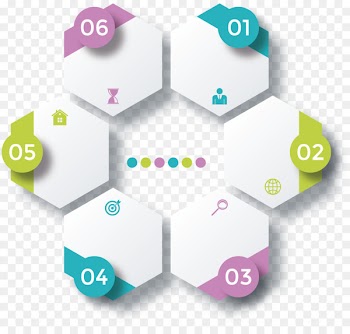 Infographic Graphic design Template - Vector creative design step diagram hexagon directory 