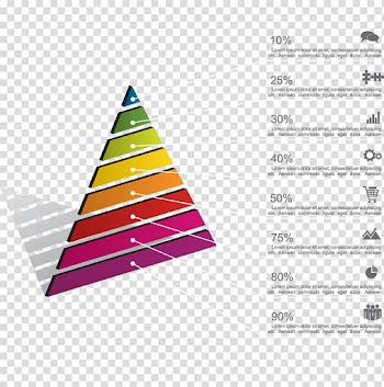 Infographic Illustration, colored triangle transparent background PNG clipart