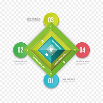 Infographic Illustration - Vector material quadrilateral ppt 