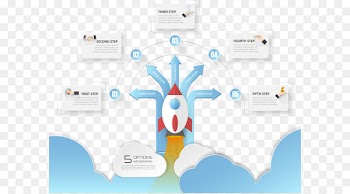 Infographic Logo Chart Rocket - Vector arrow chart Business 