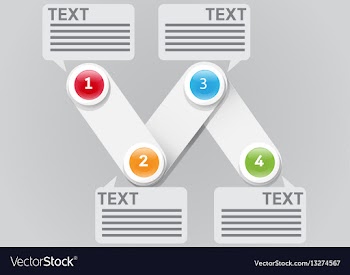 Infographic modern circle and number vector image