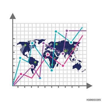 infographic of stock market variation by covid 19 design