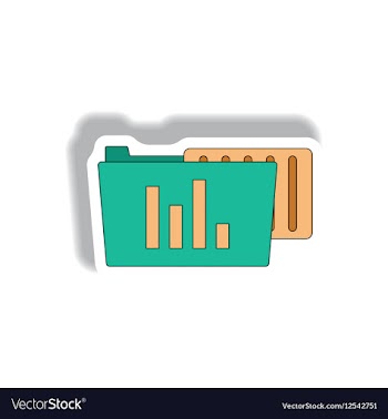 Infographic on folder and blank vector image
