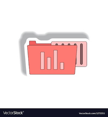 Infographic on folder and blank vector image